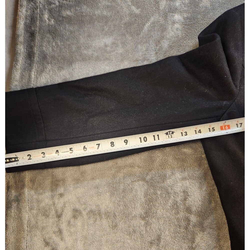 Nautica Women’s Wool Blend Coat Jacket Black XL Button Front Lined - Picture 5 of 9